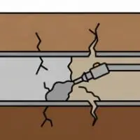 管内グラウト工の様子