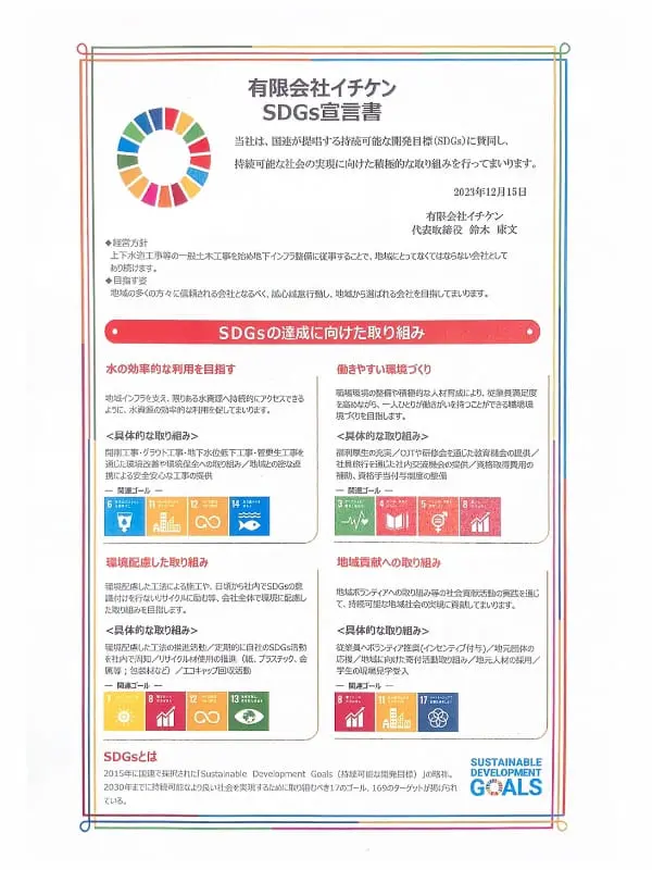 SDGs宣言書
