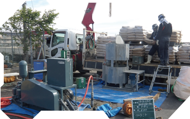 管内充填グラウト工のイメージ
